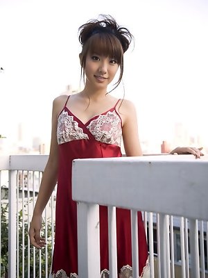 Azusa Yamamoto Asian is a very lustful chick posing so erotically